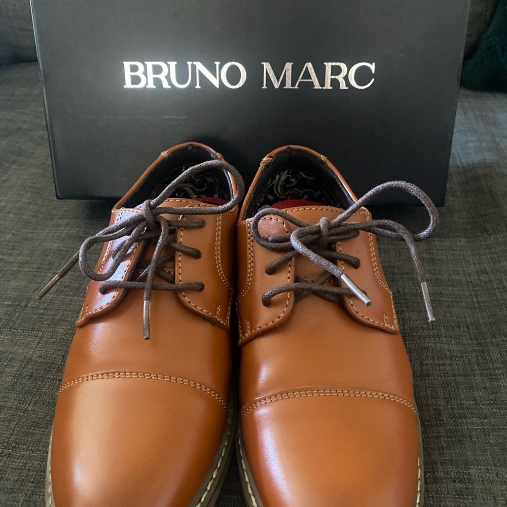 Bruno Marc Kids' Brown Dress Shoes Excellent condition!